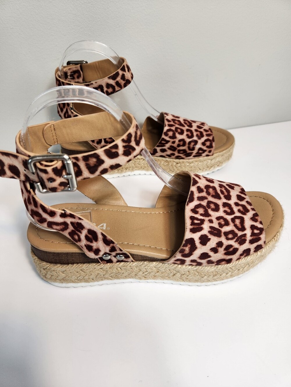 Soda Leopard Tan Strappy Sandal